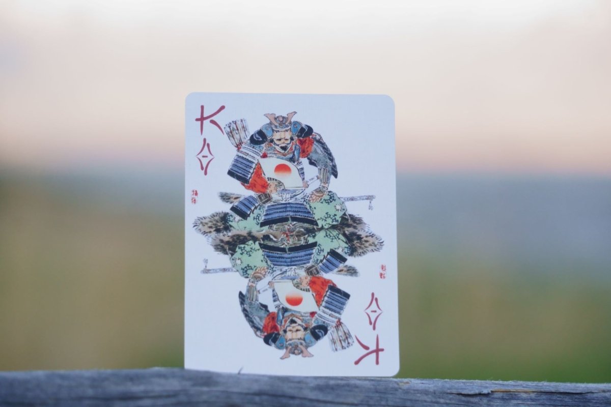 The King of Diamonds as a Samurai from the Rising Sun Japanese Playing Card Deck